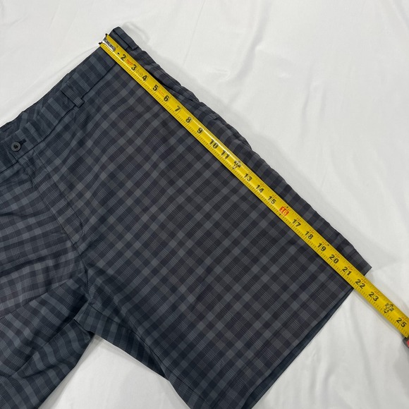 Nike Shorts Mens 40 Black 11" Plaid Golf Performance Tech Chino‎ Stretch 452712 - Picture 5 of 12